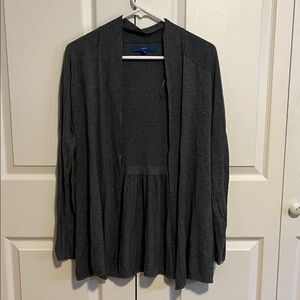 Apt. 9, Charcoal Open Front Cardigan, size large